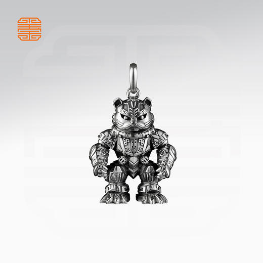 玺匠金铺《足银生肖机甲》足银999 十二生肖吊坠项链生日礼物 商品图3