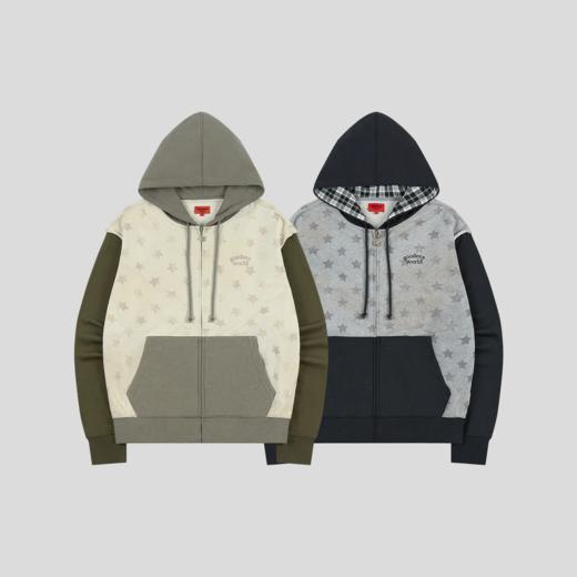 GOODBAI GOODEES 新款个性撞色草莓拼接连帽卫衣夹克外套 商品图1