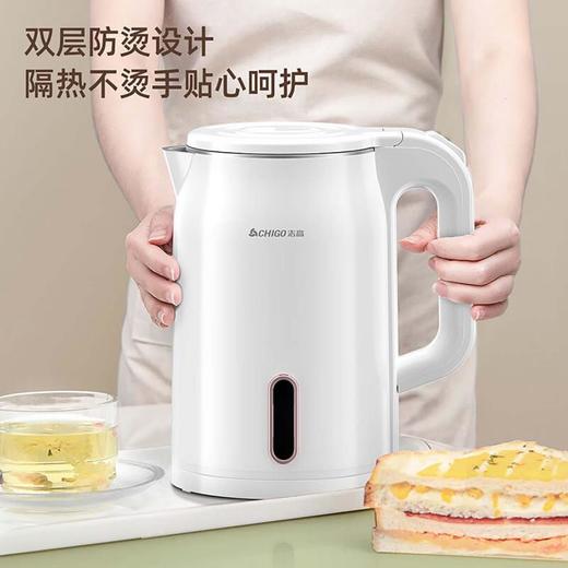志高烧水壶电热水壶304不锈钢双层防烫大容量家用烧水壶保温一体 商品图2