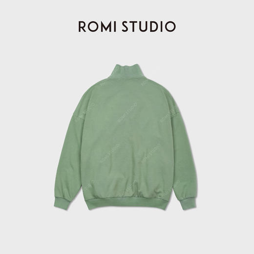 ROMI STUDIO“松弛复古”棉感立领洗水落肩针织短外套 RWCSWY7267 商品图1