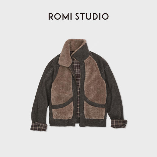 ROMI STUDIO“羊毛摇粒绒”温润质感短款廓形插肩袖外套 RWCWWG6989 商品图0