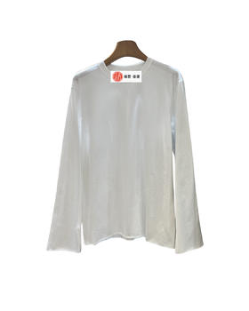 女款卷边长袖T恤打底衫ba021