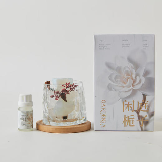 香薰摆件扩香水晶石香氛蜡烛无货腾条闲庭栀子栀子花 商品图2