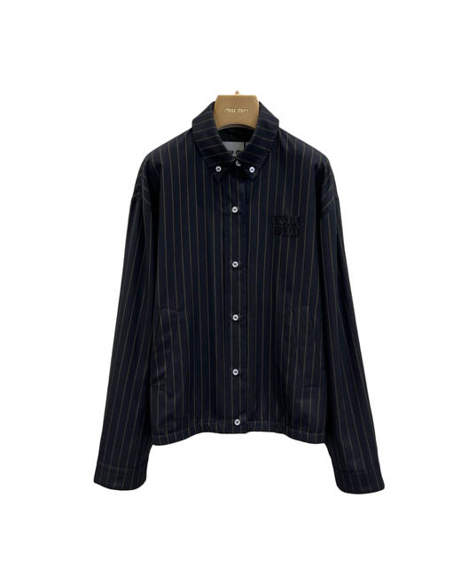 女款短款条纹夹克外套 可配套装he017 商品图0