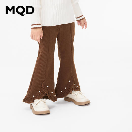 【秒3】【MQD】女童冬季甜美可爱花边休闲针织长裤 商品图4