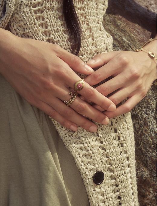 Oups三层美拉德复古戒指虎眼石 商品图0