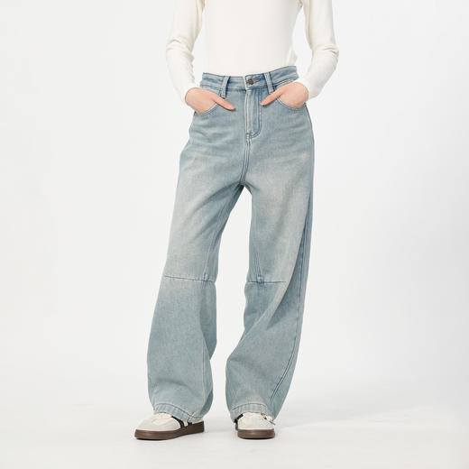 基本款复合弯刀牛仔裤-纪念日百货门店同款168898408 商品图0