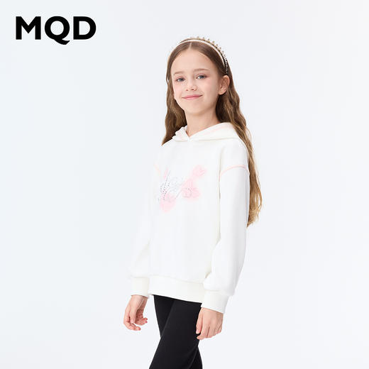 【秒3】【MQD】女童冬季甜美蝴蝶印花休闲连帽卫衣 商品图0