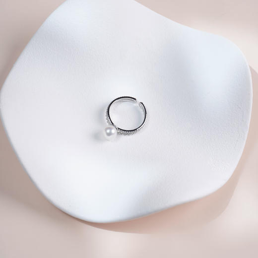 心语系列S925银 Akoya珍珠戒指 6.5-7mm 商品图1