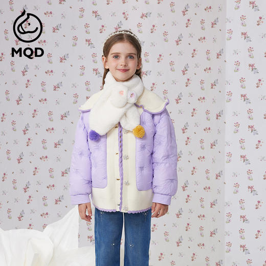 【秒1】【MQD】女童冬季假两件拼接三防保暖舒适羽绒服 商品图0