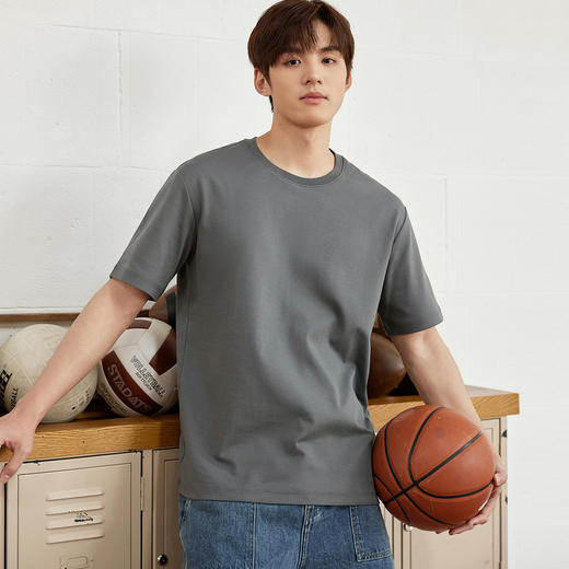 GXG男装夏季时尚简约字母休闲百搭男士圆领短袖t恤K&C 商品图9