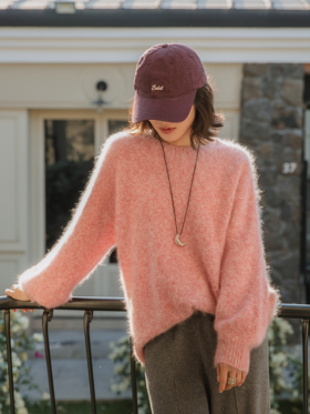 无缝一体26支纯羊毛拉绒圆领毛衫FCG1WST058