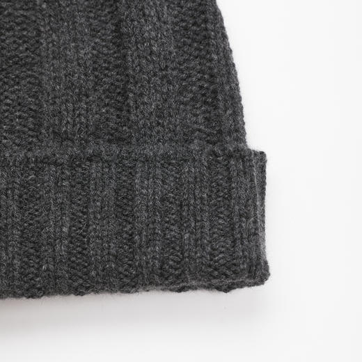 ROMI STUDIO“无缝一体”100%山羊绒加厚坑条毛织帽冷帽 RWCWP07544 商品图7