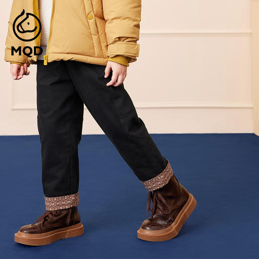 【秒3】【MQD】男童冬季时尚百搭绒感保暖针织长裤 商品图1
