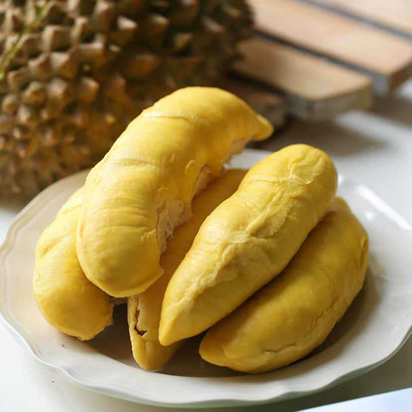 石家庄优选仓库速达，（鲜果）鲜马来西亚猫山王榴莲，树上自然熟，果肉金黄细腻，入口柔滑绵密，奶香浓郁，微苦后回甘榴莲