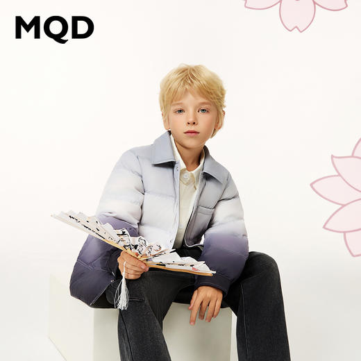【秒1】【MQD】男童冬季三防休闲渐变印花翻领羽绒服 商品图2