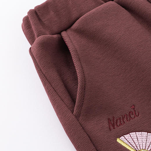 【秒3】【MQD】女童冬季国风绣花宽松舒适针织长裤 商品图2