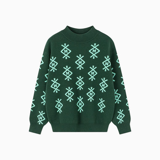 【秒2】【MQD】男童冬季复古印花舒适半高领针织衫毛衣 商品图2
