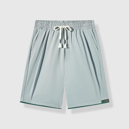 GXG男装25夏季舒适顺滑经典抽绳拼接百搭运动休闲短裤K&C 商品图2