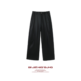 BJHG不计后果美式休闲裤子男女款秋冬季潮牌设计感直筒光泽感长裤