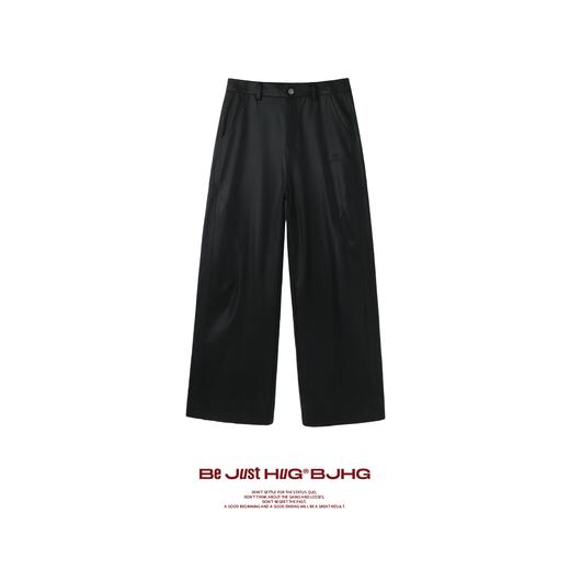 BJHG不计后果美式休闲裤子男女款秋冬季潮牌设计感直筒光泽感长裤 商品图0