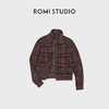ROMI STUDIO“复古时髦”100%羊毛格纹撞色短款毛织外套 RWDSW62045 商品缩略图0