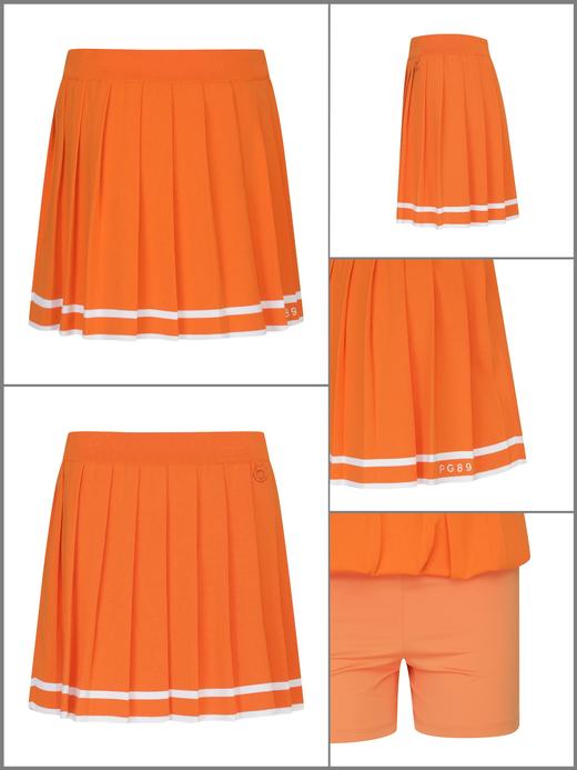 PG家新款春夏女士时髦撞色运动针织裙子！贸易商翻单纯尾货！跟大货一批出来，品质硬核不怕比对! 选用定织双纱骨弹力线，一般市面上见到的大多是单纱，这种双纱的质地更有质感，同时亲肤透气！ 商品图4