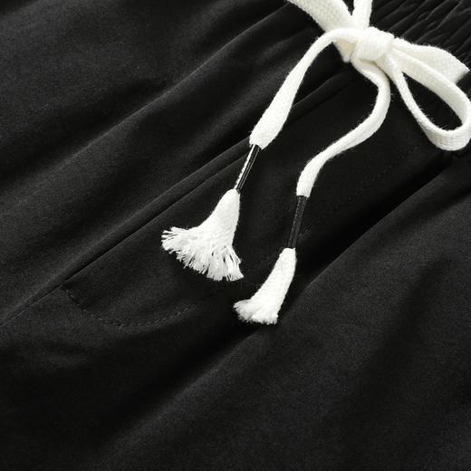 GXG男装25夏季舒适顺滑经典抽绳拼接百搭运动休闲短裤K&C 商品图10