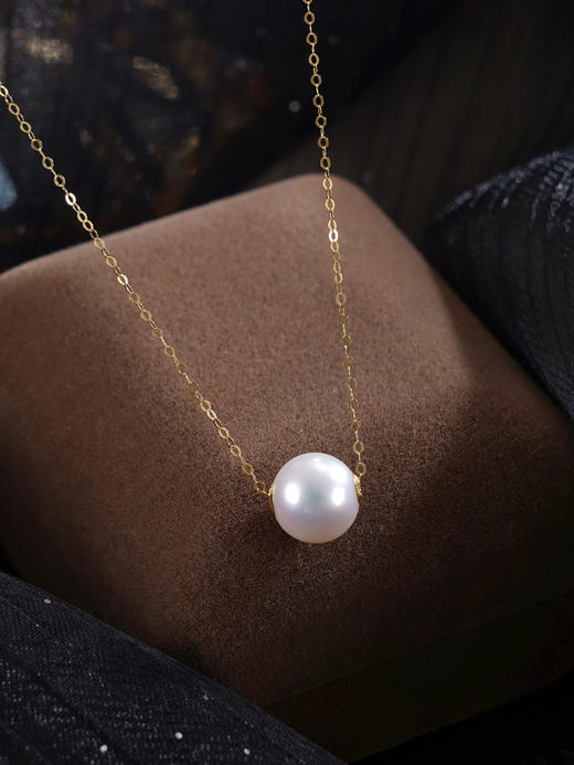 子佩集【小情缘‌】Pt900铂金项链【MLKJXL001】8.8mm珠双色单珠2601 商品图10