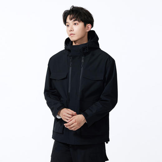GXG男装【三防】秋季时尚抽绳户外山系拼接贴袋男式连帽夹克K&C 商品图2
