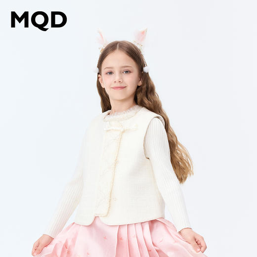 【秒1】【MQD】女童冬季时尚精致小香风休闲马甲 商品图1