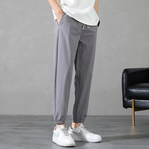 GXG男装【凉爽透气】夏季时尚简约透气舒适男士束脚休闲长裤K&C 商品图11
