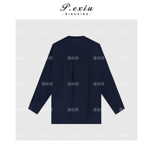 04-2潘依绣丁丁宠粉圆领排扣设计口袋衬衣外套Q19433 商品图1