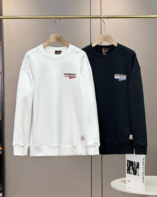 福神飞机头达摩新款套头银狐绒圆领卫衣休闲情侣款 商品图0