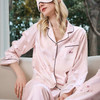 Solo seta22姆米女士真丝睡衣套装粉色印花桑蚕丝家居服2026春夏 商品缩略图1