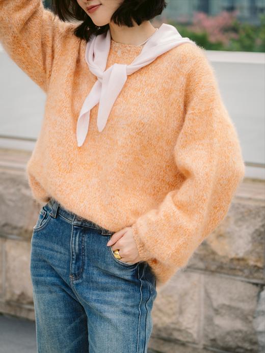 无缝一体26支纯羊毛拉绒圆领毛衫FCG1WST058 商品图1