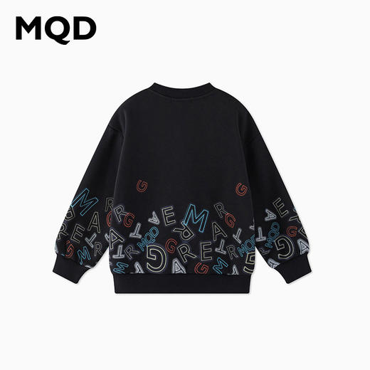 【秒3】【MQD】男童冬季潮酷字母保暖舒适休闲圆领卫衣 商品图5