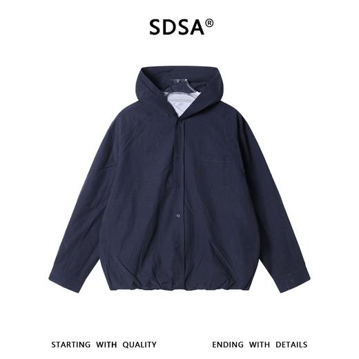 61087SDSA男士秋冬新款痞帅男装潮牌纯色纽扣连帽夹克外套百搭简约休闲 商品图1