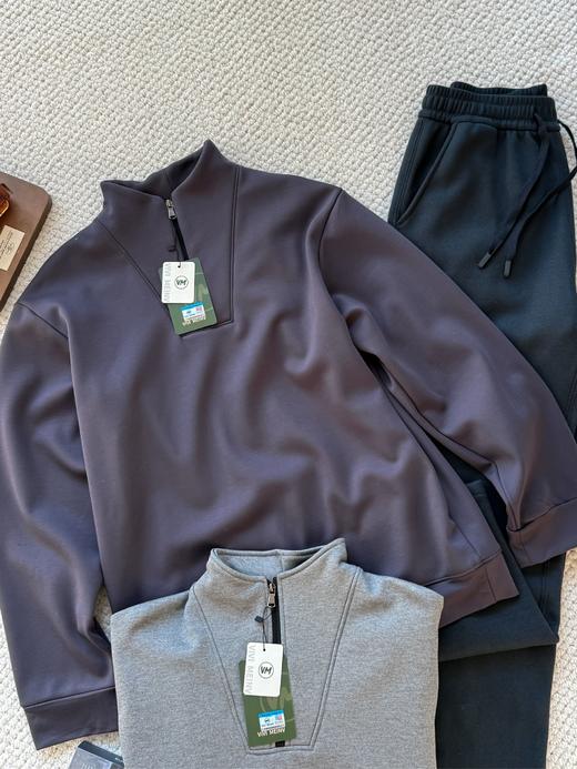 VIVI水貂绒半拉链男生打底卫衣 商品图6