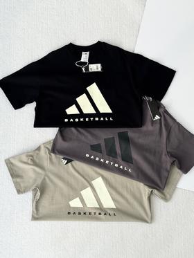 付款减库存！男女同款！三叶草Adidas Basketball系列短袖  篮球短袖