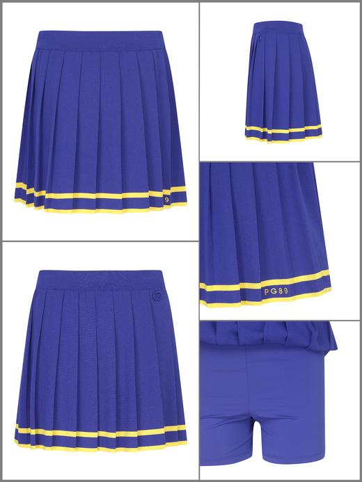 PG家新款春夏女士时髦撞色运动针织裙子！贸易商翻单纯尾货！跟大货一批出来，品质硬核不怕比对! 选用定织双纱骨弹力线，一般市面上见到的大多是单纱，这种双纱的质地更有质感，同时亲肤透气！ 商品图5