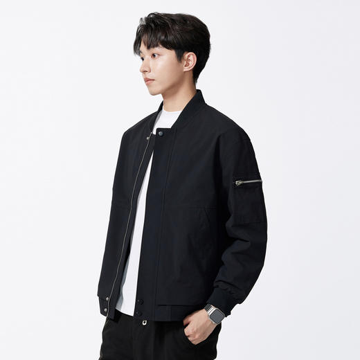 GXG男装秋季简约百搭防风拉链门襟休闲棒球服男式夹克外套K&C 商品图1