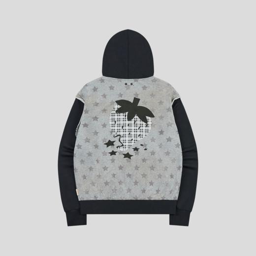 GOODBAI GOODEES 新款个性撞色草莓拼接连帽卫衣夹克外套 商品图4