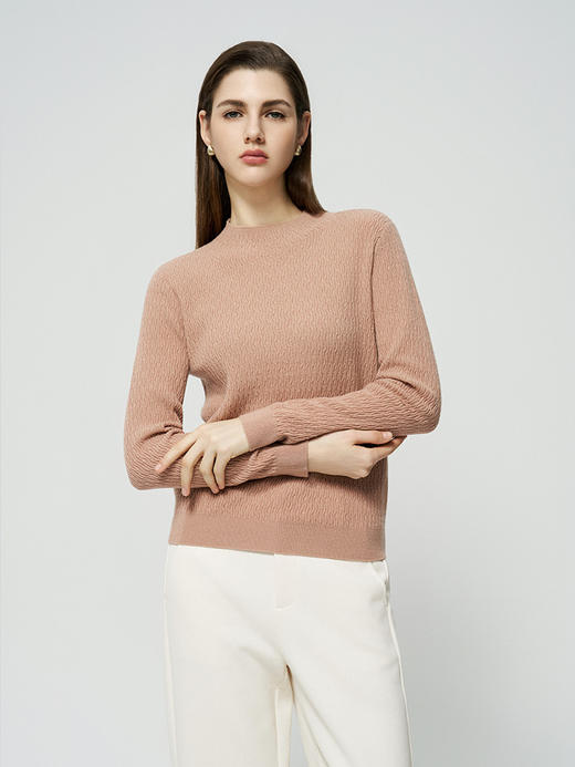 【半价款羊绒套衫】羊绒世家秋冬新品100%山羊绒半高领内搭保暖毛衣 商品图0