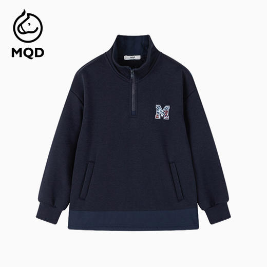 【秒3】【MQD】男童冬季暖炎绒蓄暖舒适半开襟卫衣 商品图4