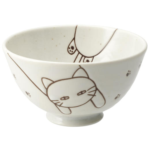 厨房日式超轻量餐具大碗饭碗圆盘餐盘 黑猫白猫 商品图4
