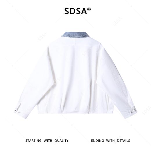 261300601SDSA男士秋冬新款痞帅男装简约宽松拼接撞色翻领夹克外套百搭时尚 商品图5