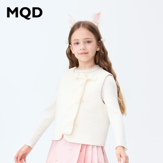【秒1】【MQD】女童冬季时尚精致小香风休闲马甲 商品图3