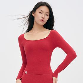 从轻 隐形暖衣美雅碧保暖内衣女白色打底衣套装