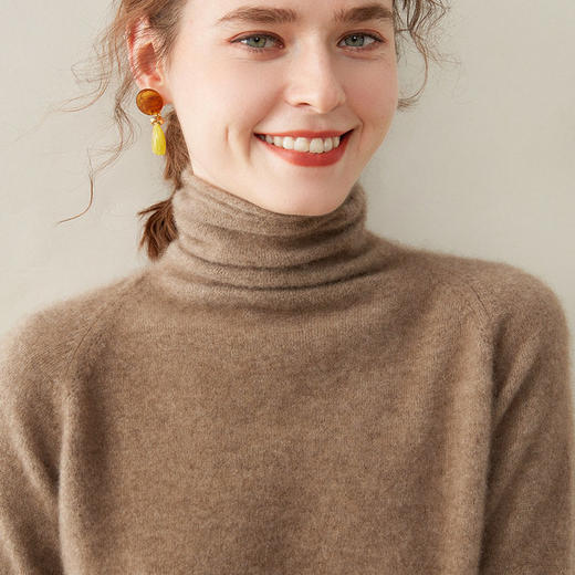 「高货yt」全新升级【铂金会员413/天猫559/差价146】(12231)洛诗琳镂空堆堆领羊绒衫2025冬季气质百搭针织打底衫毛衣 商品图3